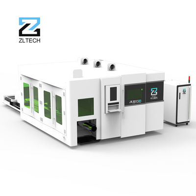 3000x1500mm Laser Cutting Machine Metal Tube 1000W 1500W 2000W With Exchange Table